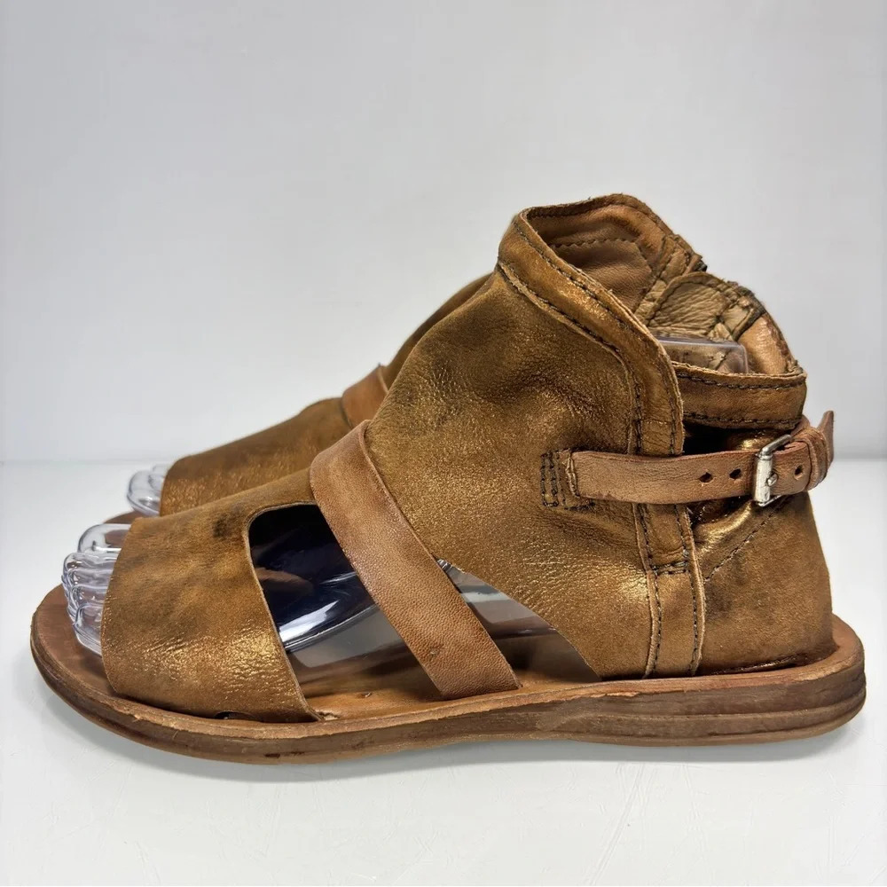 Miz Mooz Bronze Brown Leather Gladiator Sandals - Picture 13 of 13